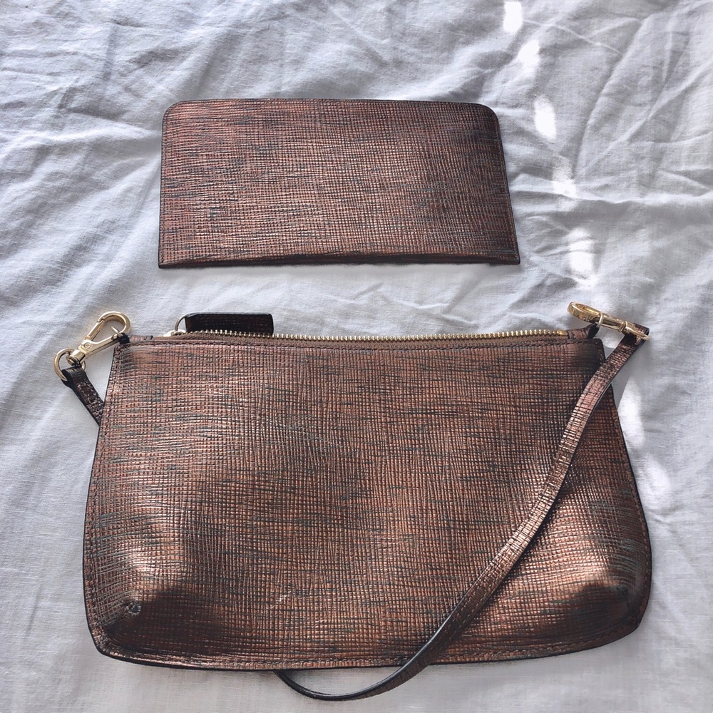 VASA leather mini shoulder bag and clutch